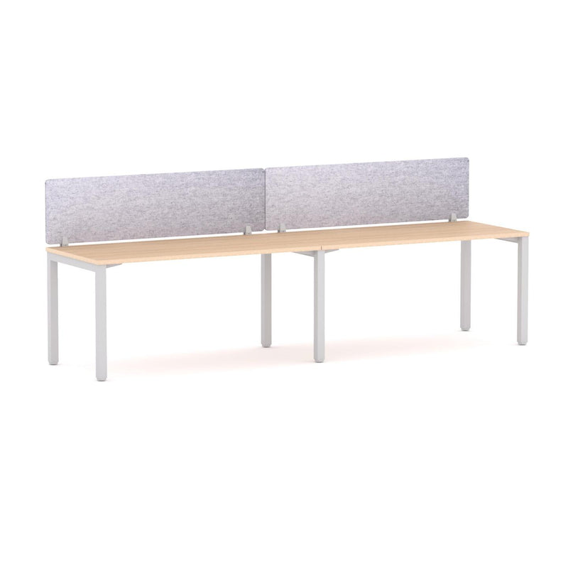 Axis 2 User Single-Sided Desks, 50x50mm Square Leg Design. Includes: AcoustiQ Screen