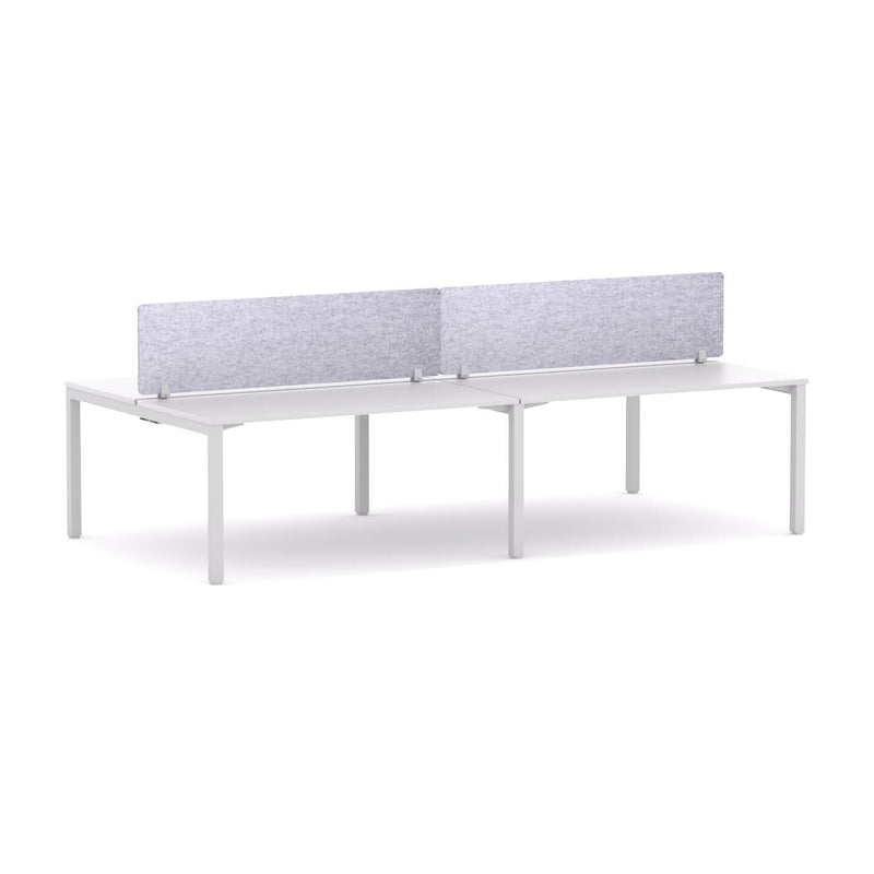 Axis 4 User Double-Sided Desks, 50x50mm Square Leg Design. Includes: AcoustiQ Screen