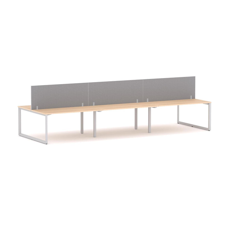 Anvil 6-Person Double-sided Desk Workstation Includes: Edge25 Screen