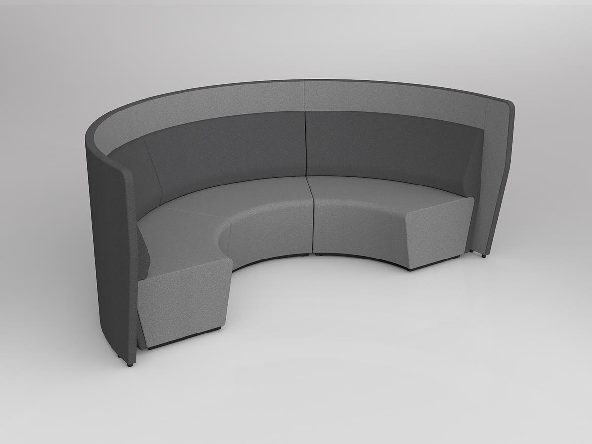 Motion Arc 3 Walls Charcoal/Stone