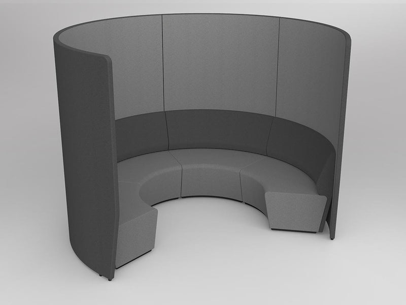 Motion Arc 4 Walls Charcoal/Stone