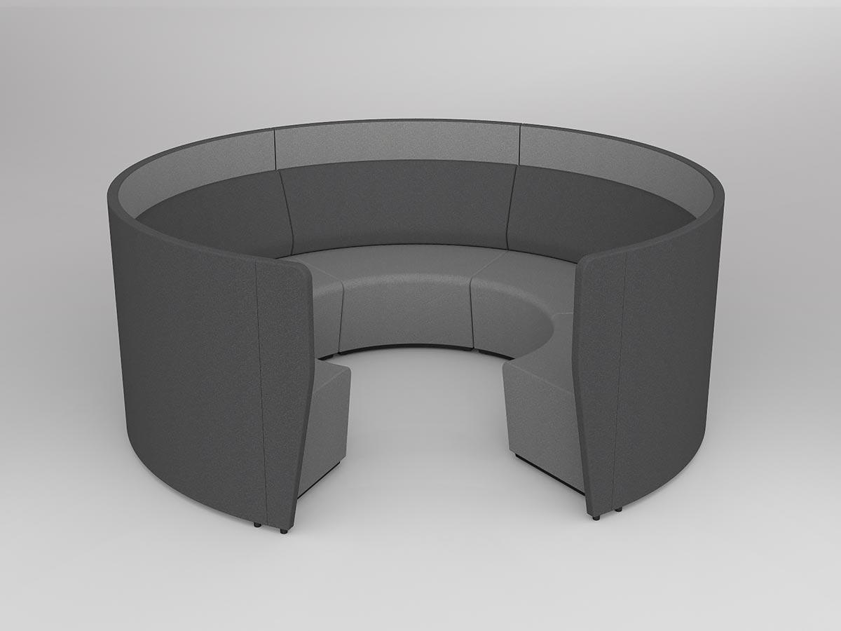 Motion Arc 5 Walls Charcoal/Stone