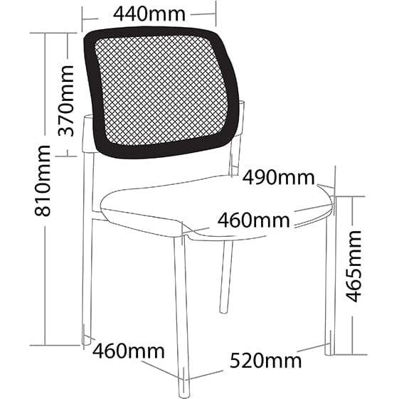 Maxi Hospitality Chair - 4 Leg Mesh Back