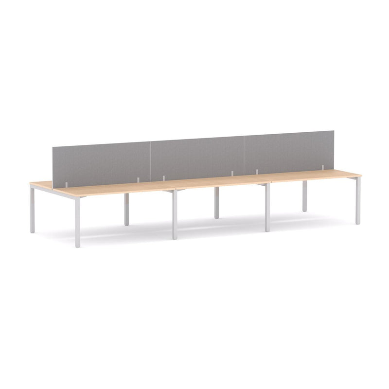 Axis 6 User Double-Sided Desks, 50x50mm Square Leg Design. Includes: Edge25 Screens