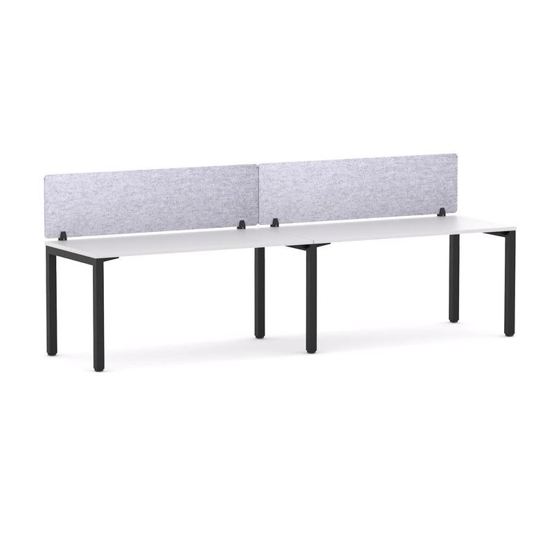 Axis 2 User Single-Sided Desks, 50x50mm Square Leg Design. Includes: AcoustiQ Screen