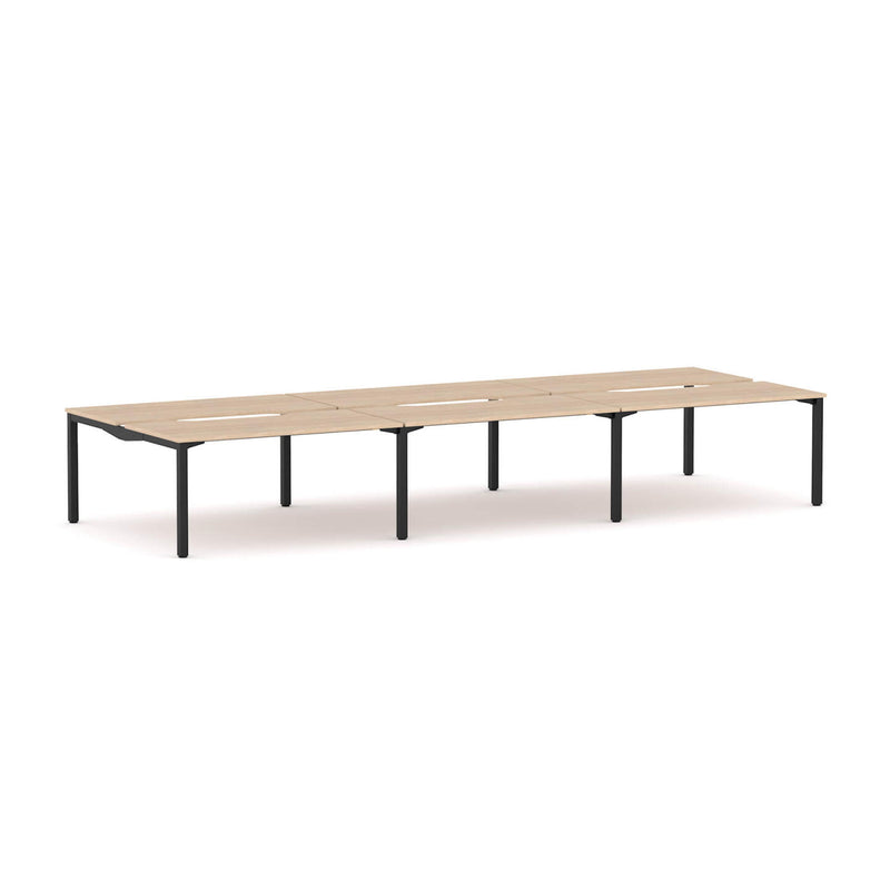 Axis Stretch 6-Person Double-sided Desk Workstation