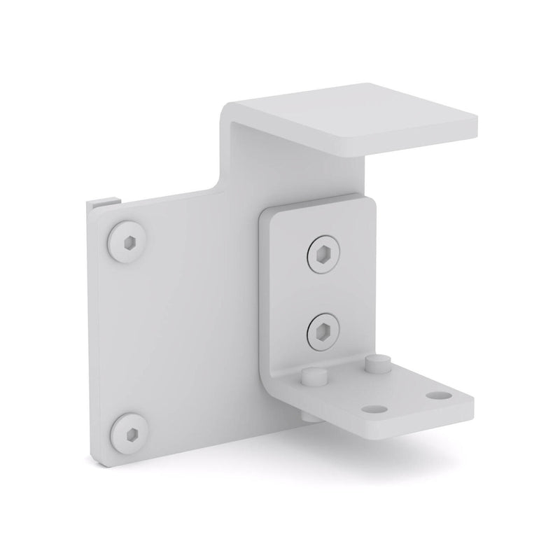Studio 50mm Clamp Bracket to connect Single Workstation to Hung Screen transom