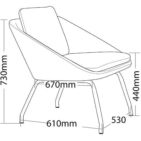 Opera Chrome 4 Leg Breakout Chair