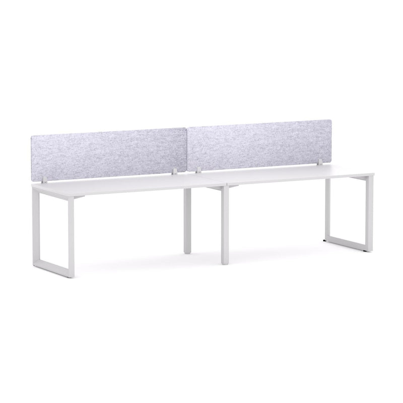 Anvil 2 User Single-Sided Desks, 50x50mm Triangular Loop Leg Design. Includes: AcoustiQ Screen