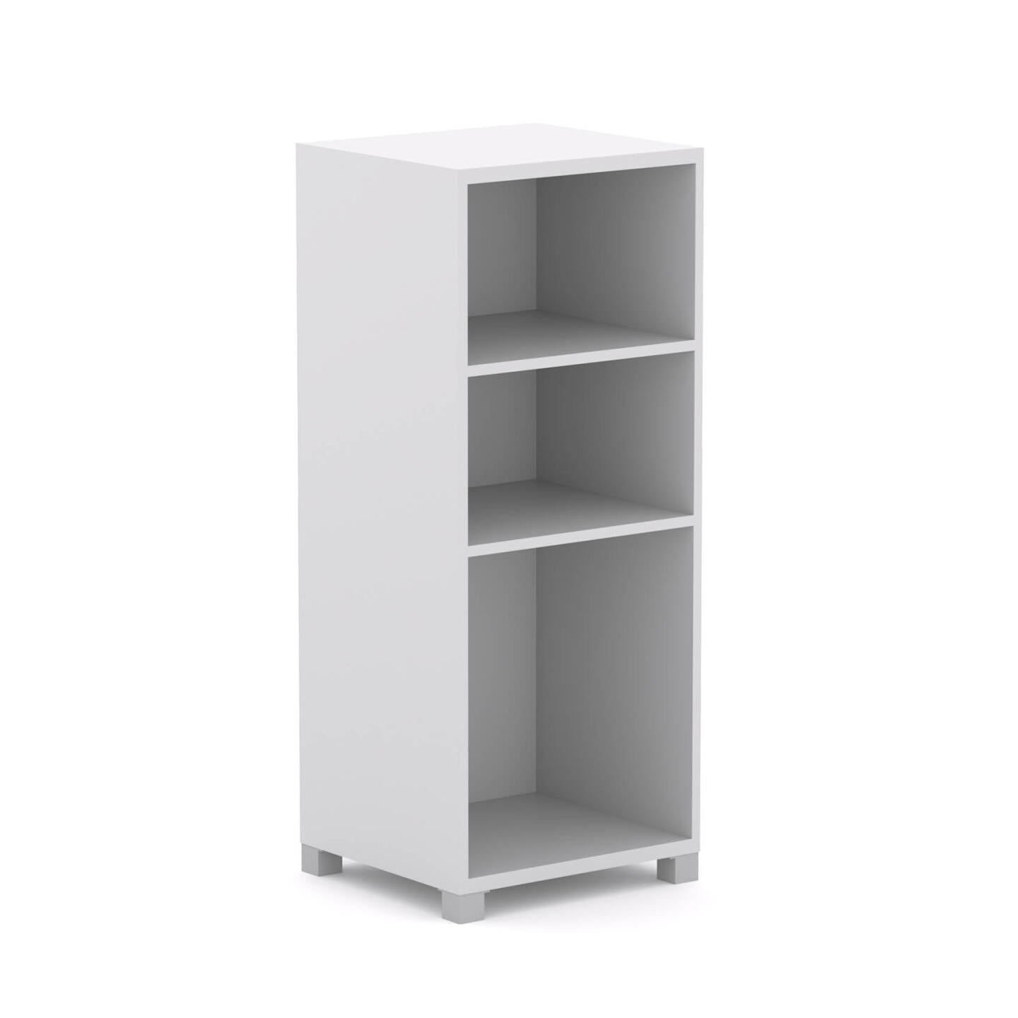 Axis Storage Tower with 1x adjustable and 1 x fixed shelf: W506mm x D460mm x H1250mm - White