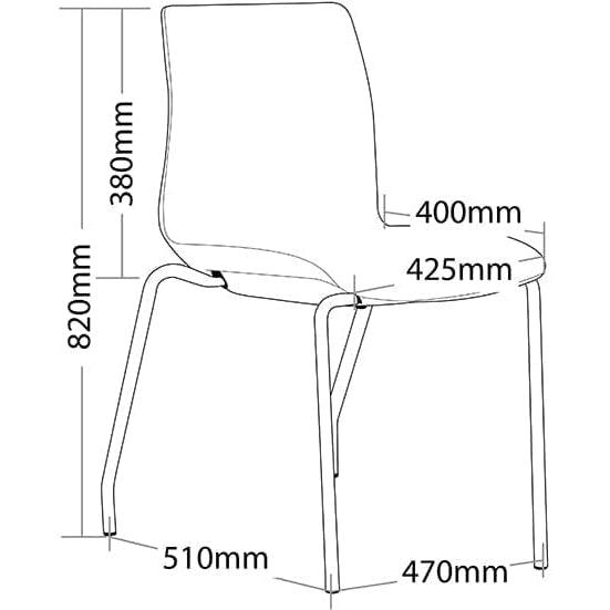 Pod Stackable Hospitality Chair - 4 Leg