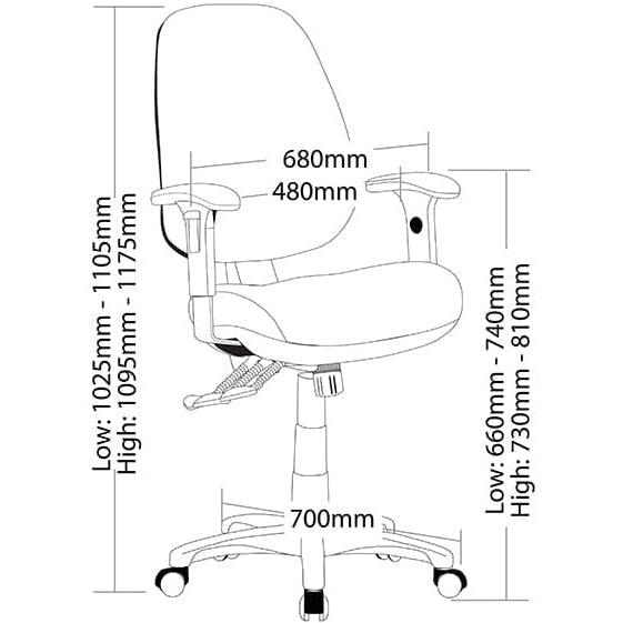 Profile 3 Lever Big Boy Seat Task Chair