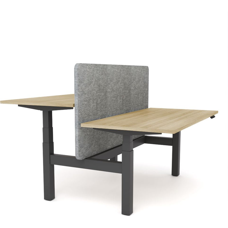 Dynamo Plus - Electric Height Adjustable Double Sided Workstation With Screen (Grey Screen)