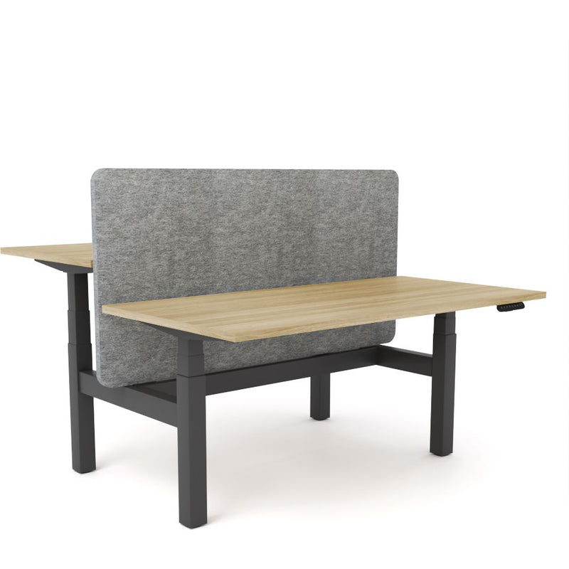 Dynamo Plus - Electric Height Adjustable Double Sided Workstation With Screen (Grey Screen)