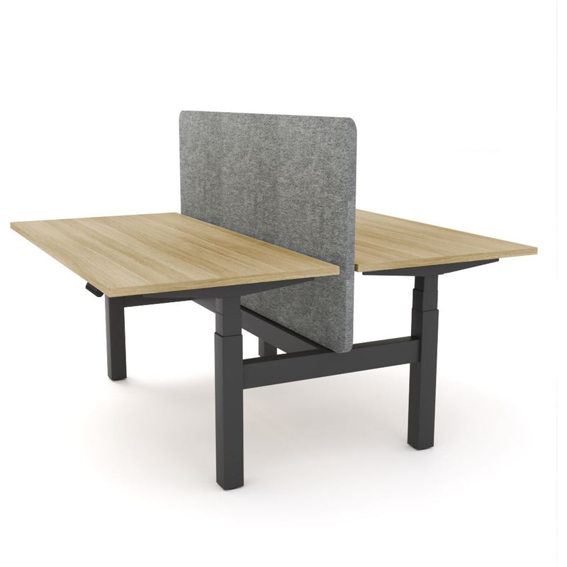 Dynamo Plus - Electric Height Adjustable Double Sided Workstation With Screen (Grey Screen)