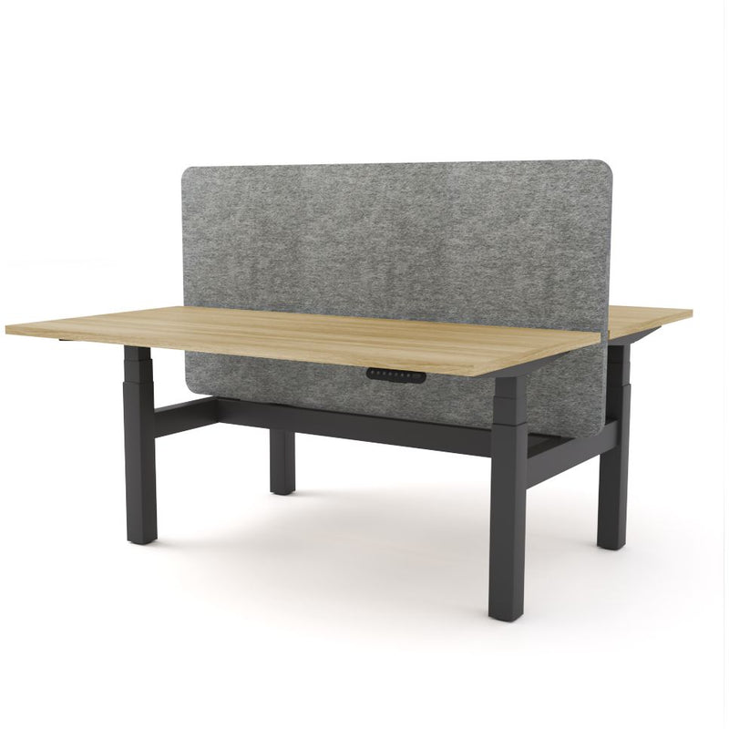 Dynamo Plus - Electric Height Adjustable Double Sided Workstation With Screen (Grey Screen)