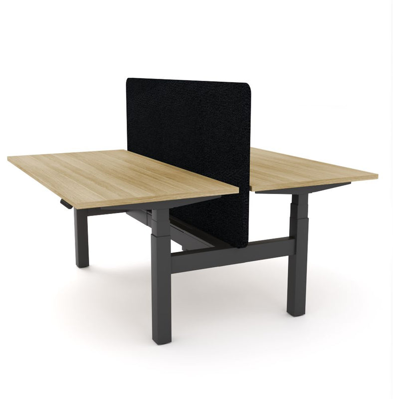 Dynamo Plus - Electric Height Adjustable Double Sided Workstation With Screen (Black Screen)