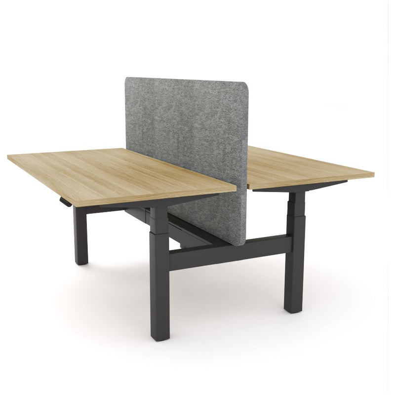 Dynamo Plus - Electric Height Adjustable Double Sided Workstation With Screen (Grey Screen)