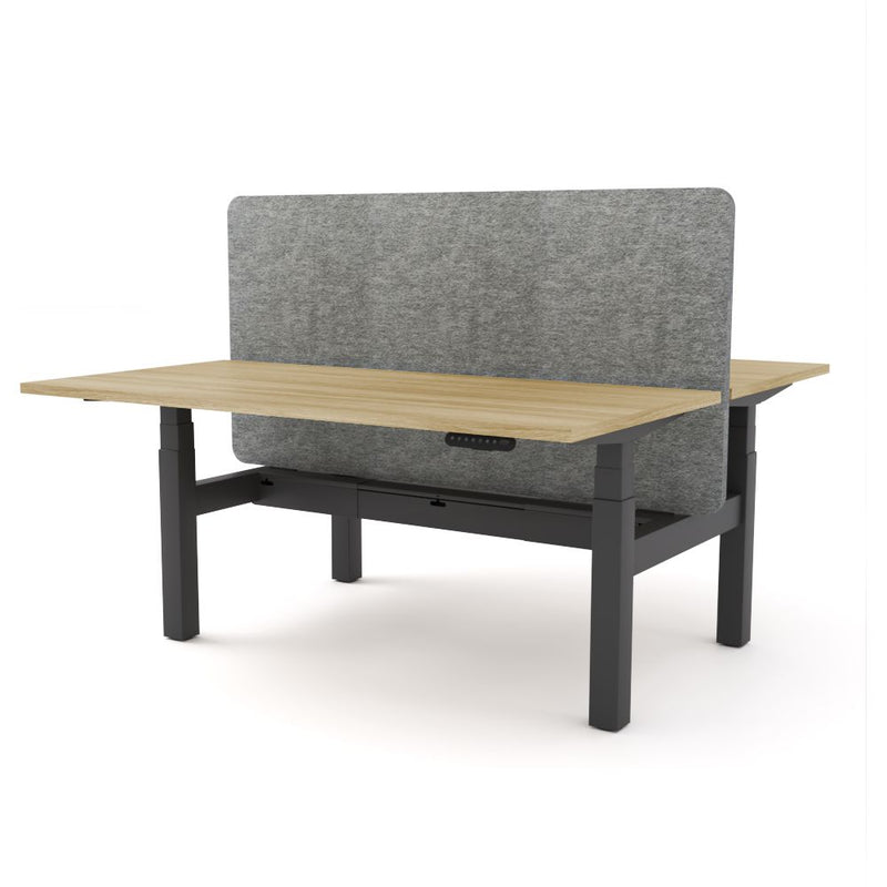 Dynamo Plus - Electric Height Adjustable Double Sided Workstation With Screen (Grey Screen)