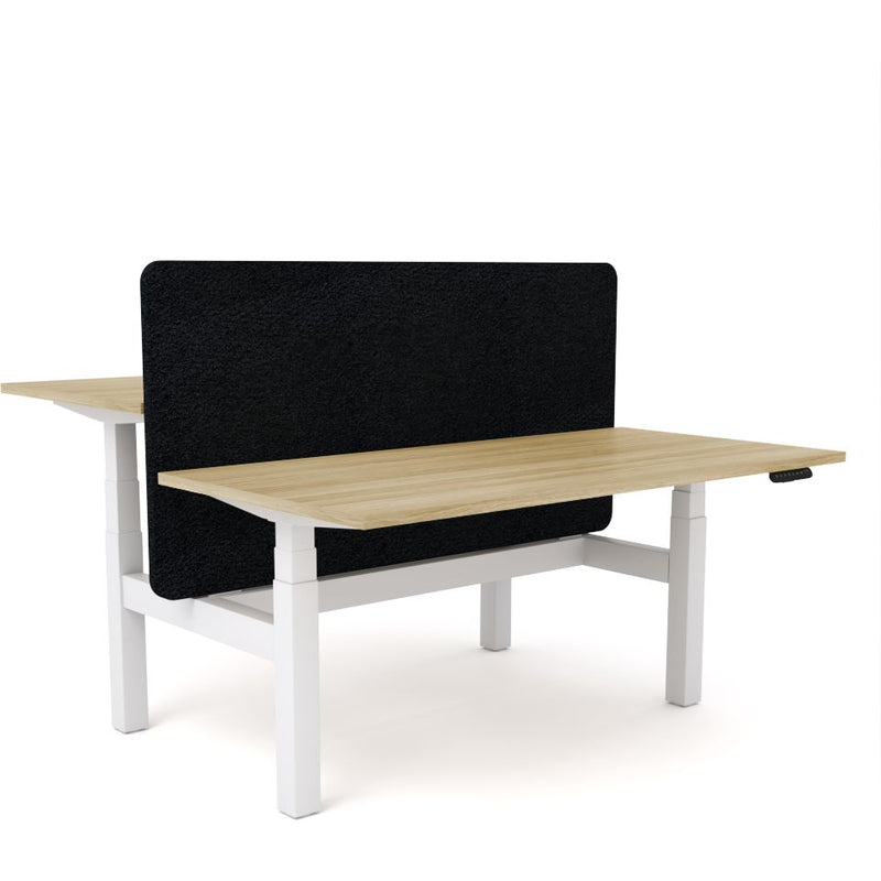 Dynamo Plus - Electric Height Adjustable Double Sided Workstation With Screen (Black Screen)