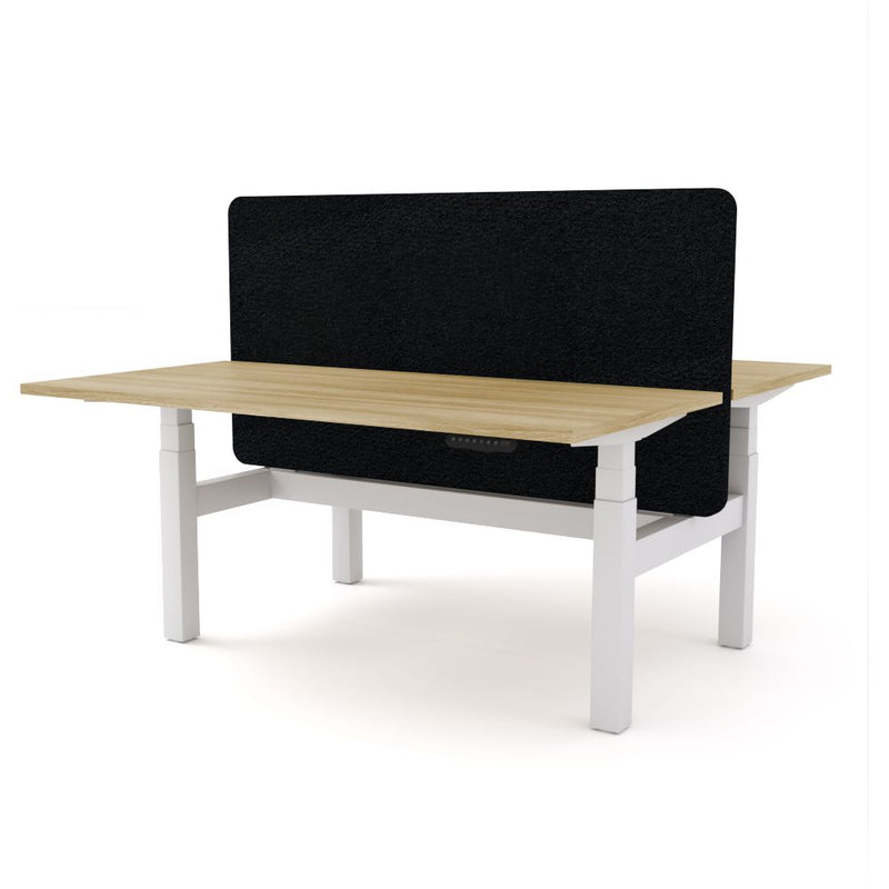 Dynamo Plus - Electric Height Adjustable Double Sided Workstation With Screen (Black Screen)