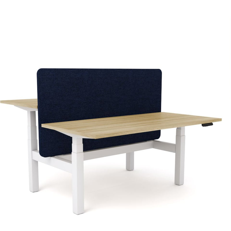 Dynamo Plus - Electric Height Adjustable Double Sided Workstation With Screen (Dark Blue Screen)