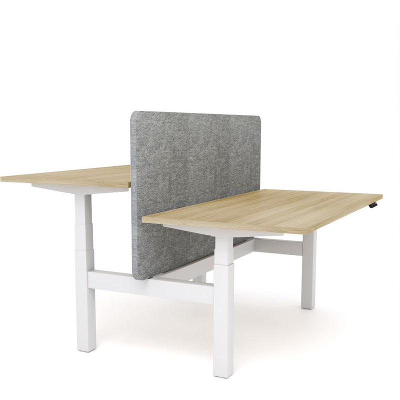 Dynamo Plus - Electric Height Adjustable Double Sided Workstation With Screen (Grey Screen)
