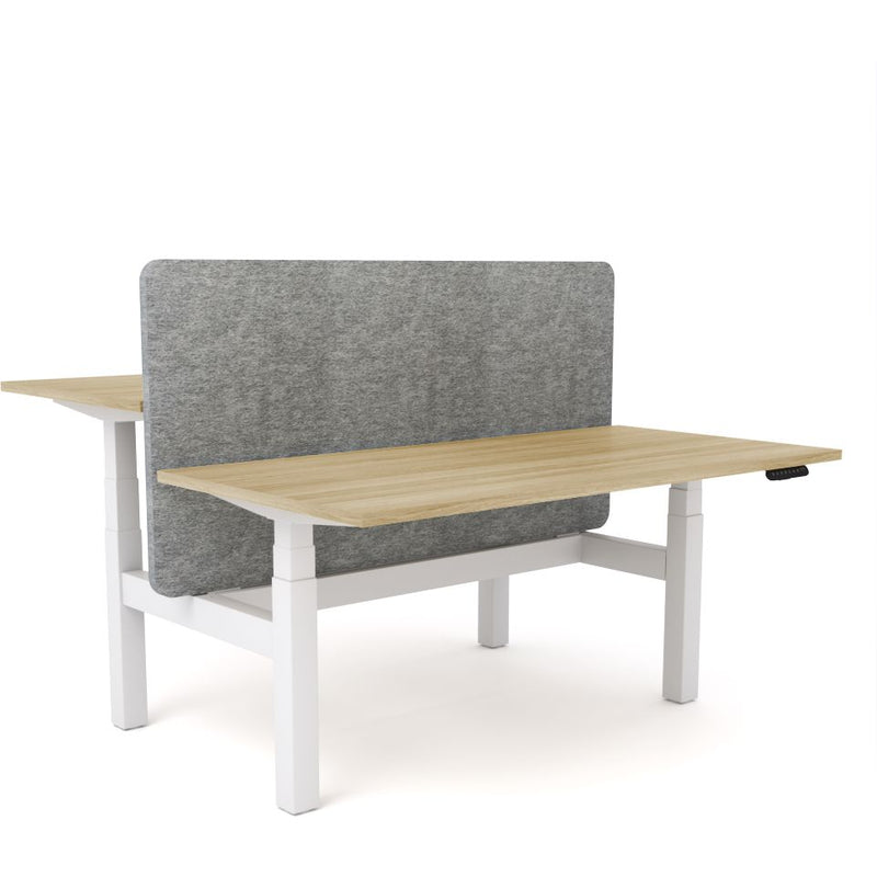 Dynamo Plus - Electric Height Adjustable Double Sided Workstation With Screen (Grey Screen)