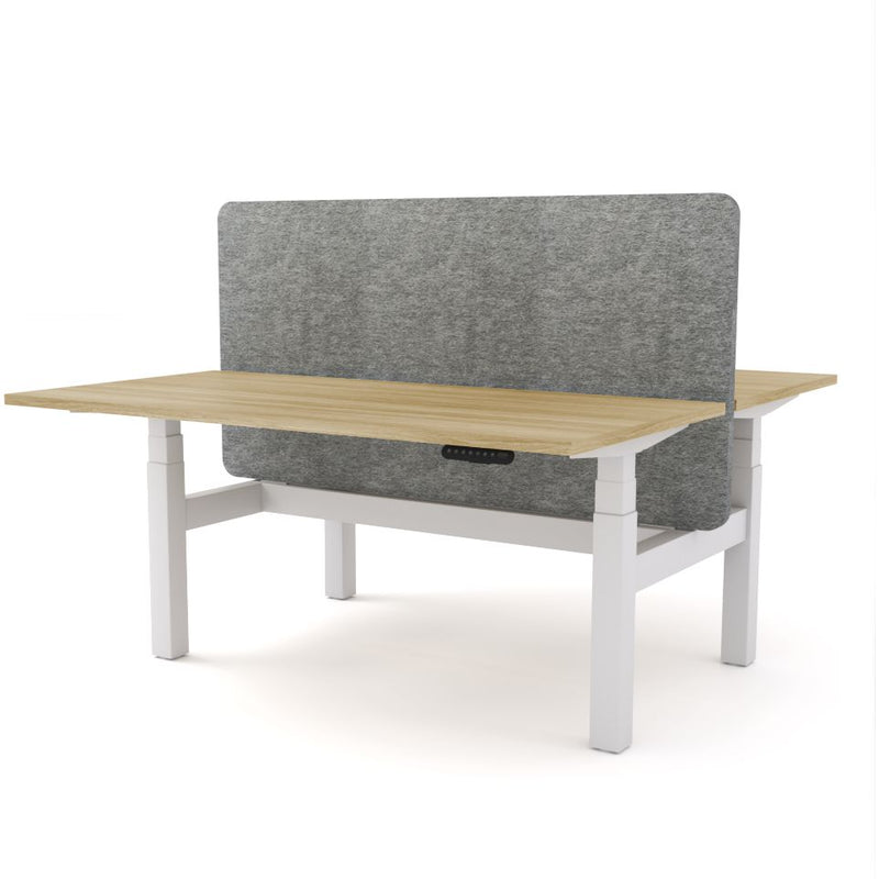 Dynamo Plus - Electric Height Adjustable Double Sided Workstation With Screen (Grey Screen)