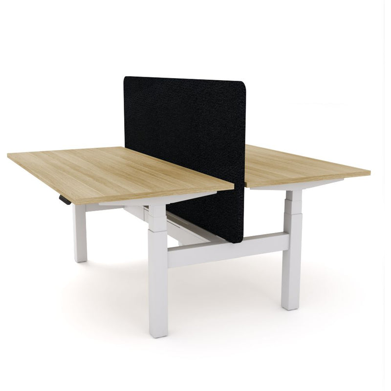 Dynamo Plus - Electric Height Adjustable Double Sided Workstation With Screen (Black Screen)