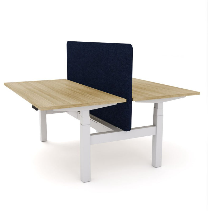 Dynamo Plus - Electric Height Adjustable Double Sided Workstation With Screen (Dark Blue Screen)