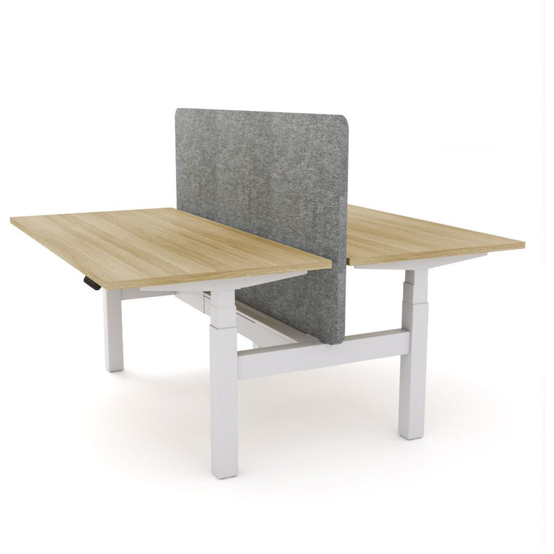 Dynamo Plus - Electric Height Adjustable Double Sided Workstation With Screen (Grey Screen)