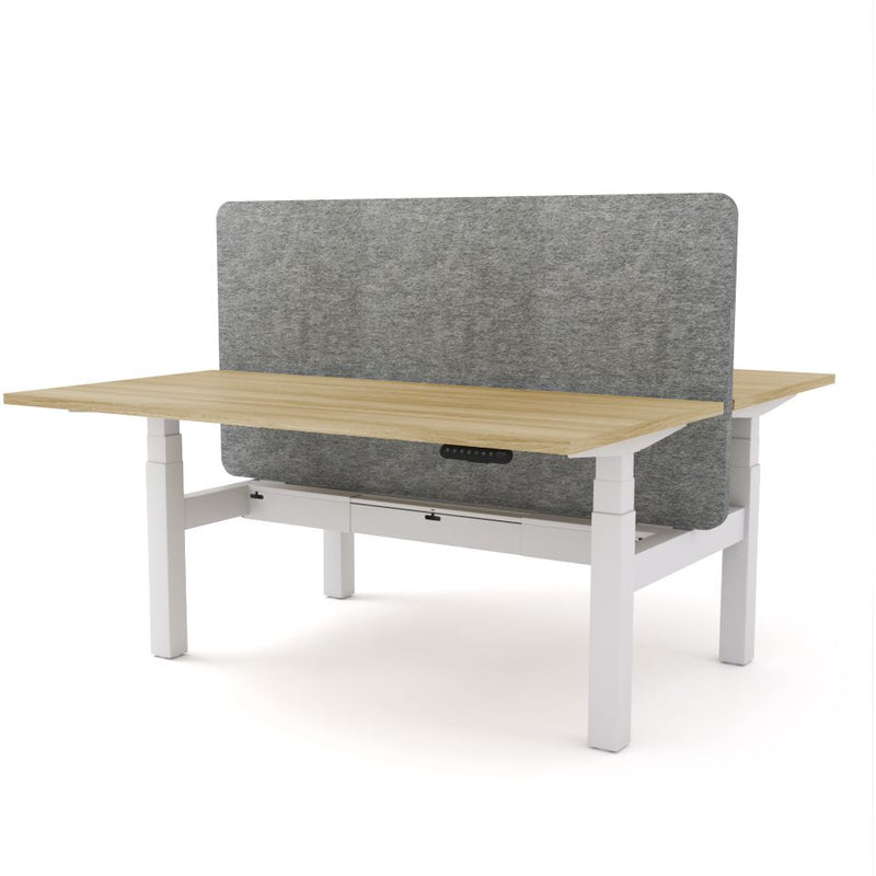 Dynamo Plus - Electric Height Adjustable Double Sided Workstation With Screen (Grey Screen)