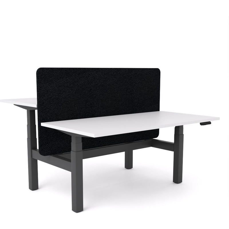 Dynamo Plus - Electric Height Adjustable Double Sided Workstation With Screen (Black Screen)