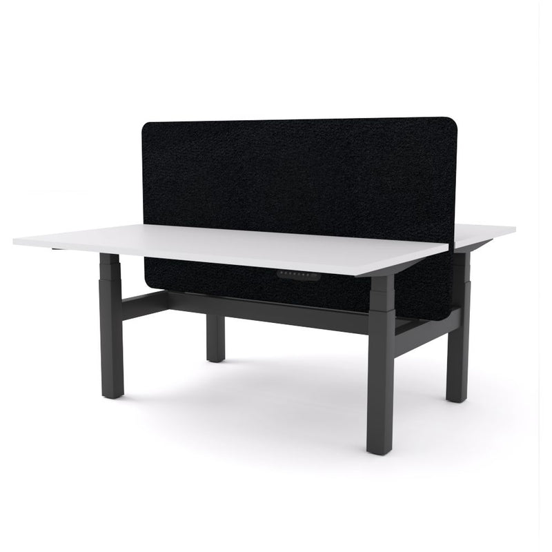 Dynamo Plus - Electric Height Adjustable Double Sided Workstation With Screen (Black Screen)