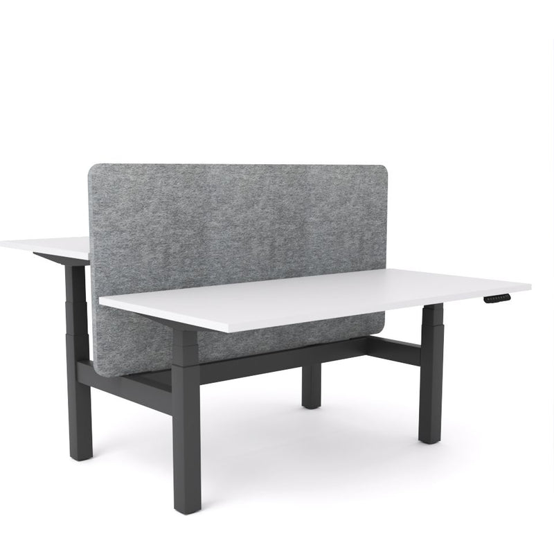 Dynamo Plus - Electric Height Adjustable Double Sided Workstation With Screen (Grey Screen)