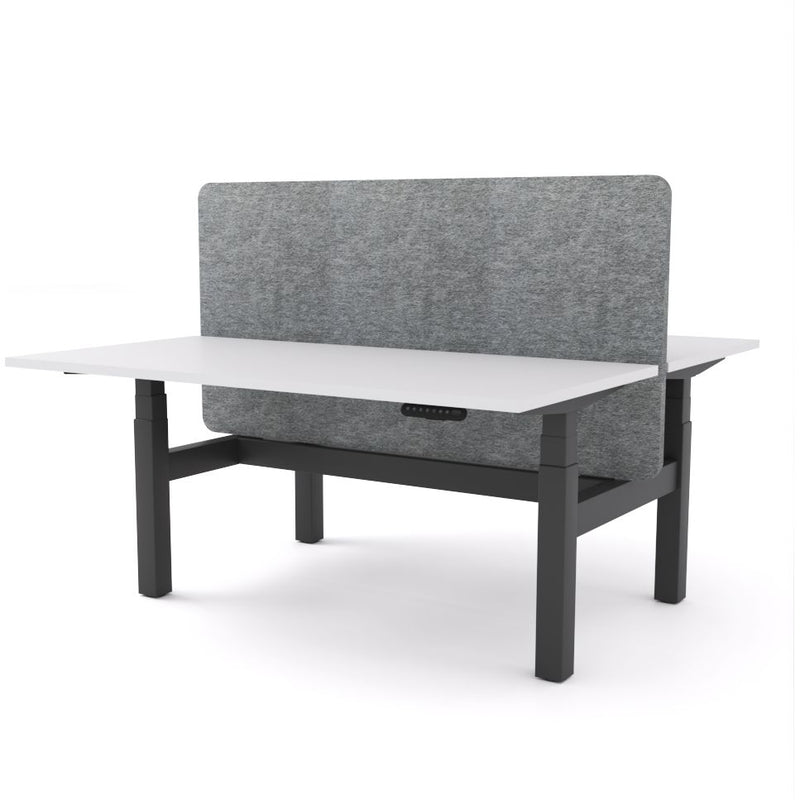 Dynamo Plus - Electric Height Adjustable Double Sided Workstation With Screen (Grey Screen)