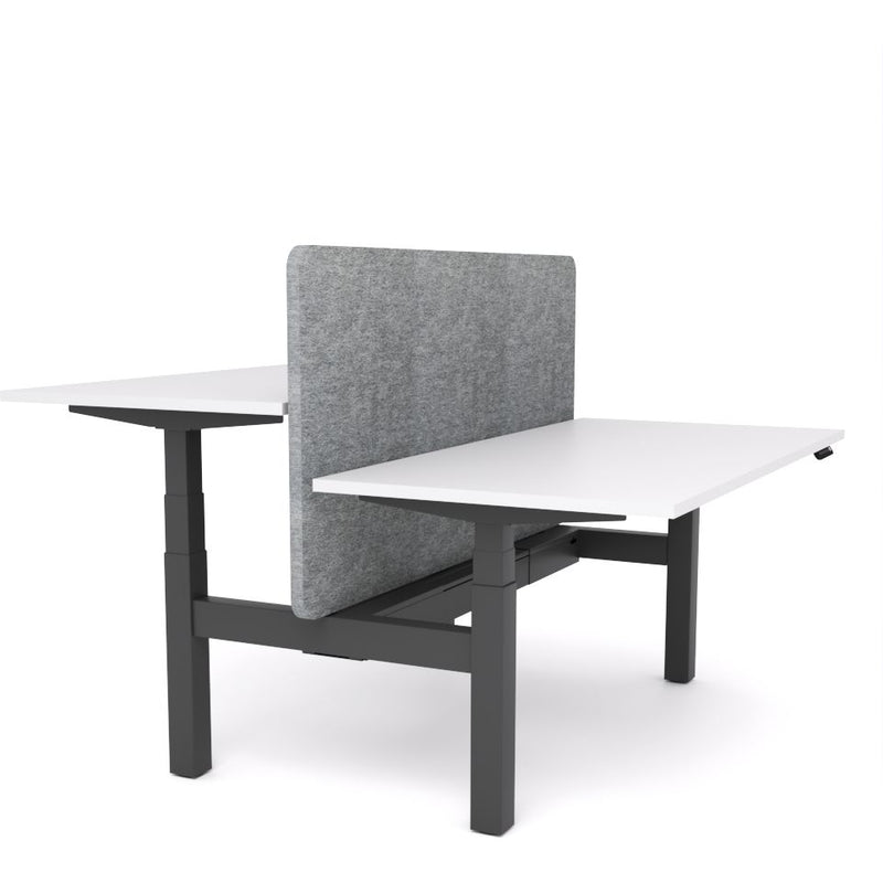 Dynamo Plus - Electric Height Adjustable Double Sided Workstation With Screen (Grey Screen)