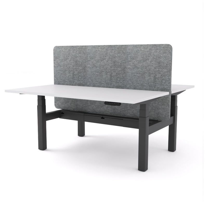 Dynamo Plus - Electric Height Adjustable Double Sided Workstation With Screen (Grey Screen)