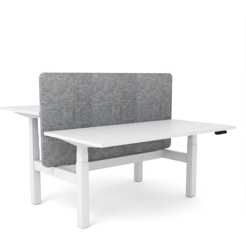 Dynamo Plus - Electric Height Adjustable Double Sided Workstation With Screen (Grey Screen)