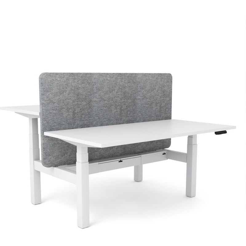 Dynamo Plus - Electric Height Adjustable Double Sided Workstation With Screen (Grey Screen)