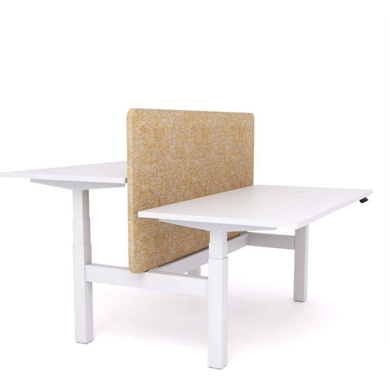 Dynamo Plus - Electric Height Adjustable Double Sided Workstation With Screen (Mid Natural Screen)