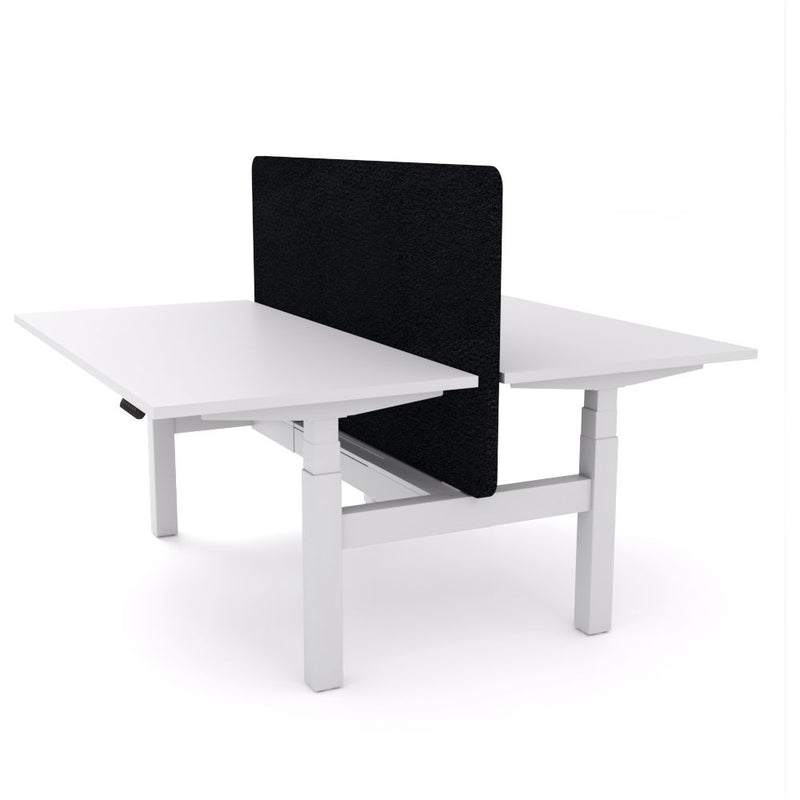 Dynamo Plus - Electric Height Adjustable Double Sided Workstation With Screen (Black Screen)