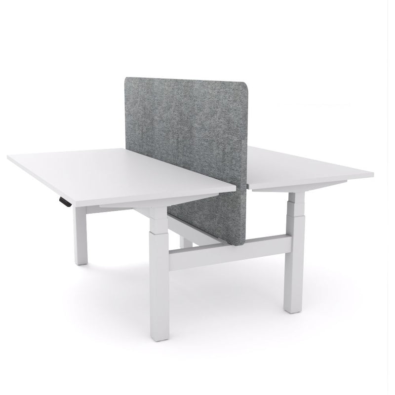 Dynamo Plus - Electric Height Adjustable Double Sided Workstation With Screen (Grey Screen)