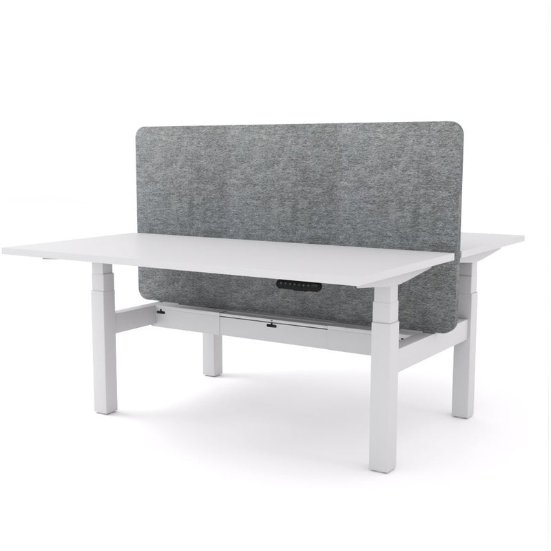 Dynamo Plus - Electric Height Adjustable Double Sided Workstation With Screen (Grey Screen)
