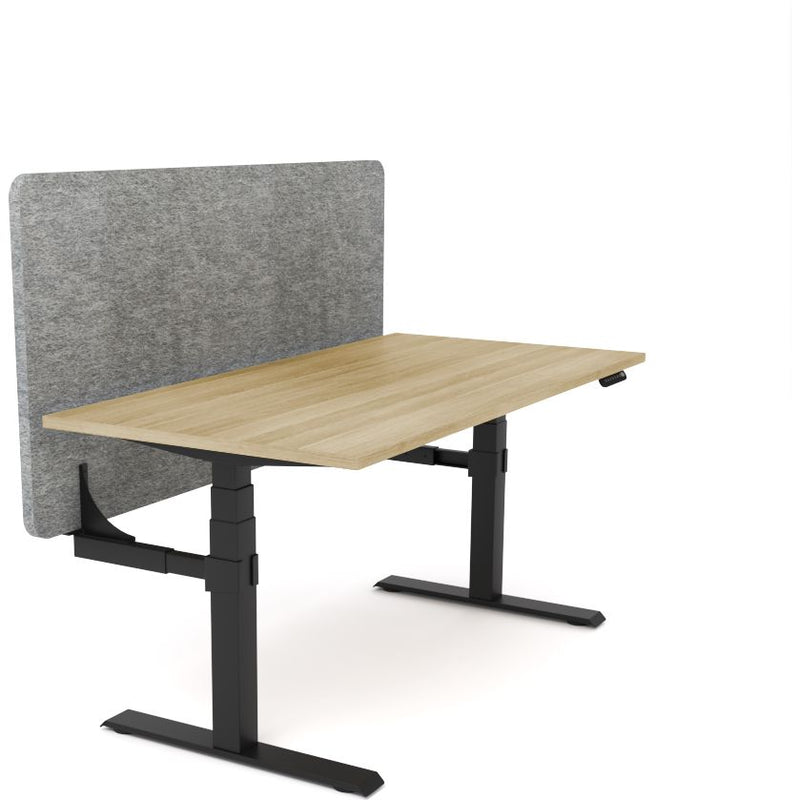 Dynamo Plus - Electric Height Adjustable Single Workstation With Screen (Grey Screen)