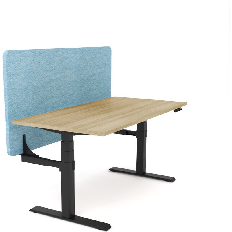 Dynamo Plus - Electric Height Adjustable Single Workstation With Screen (Pacific Blue Screen)
