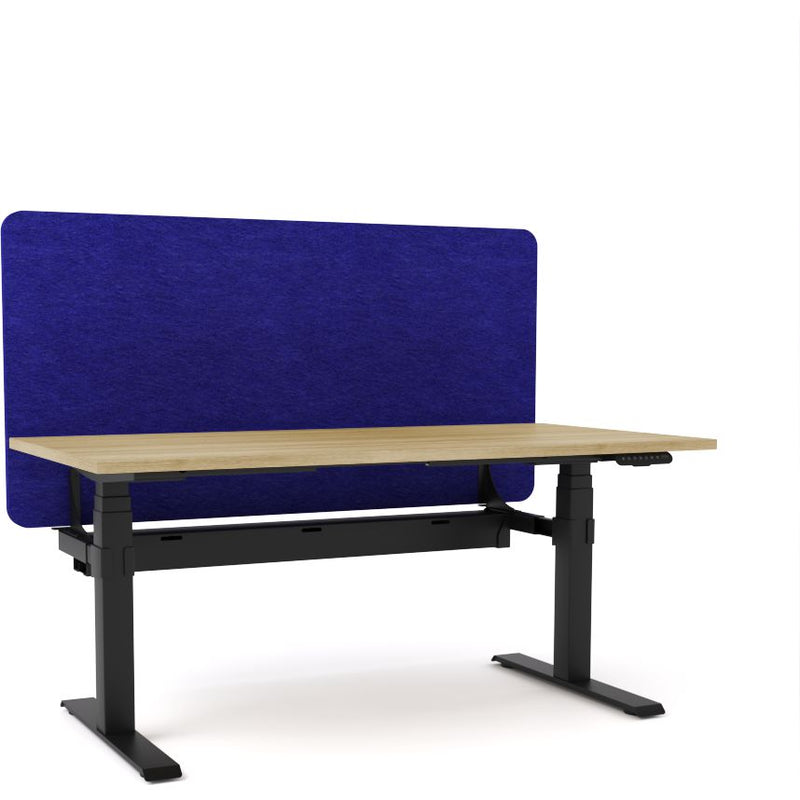 Dynamo Plus - Electric Height Adjustable Single Workstation With Screen (Blue Screen)