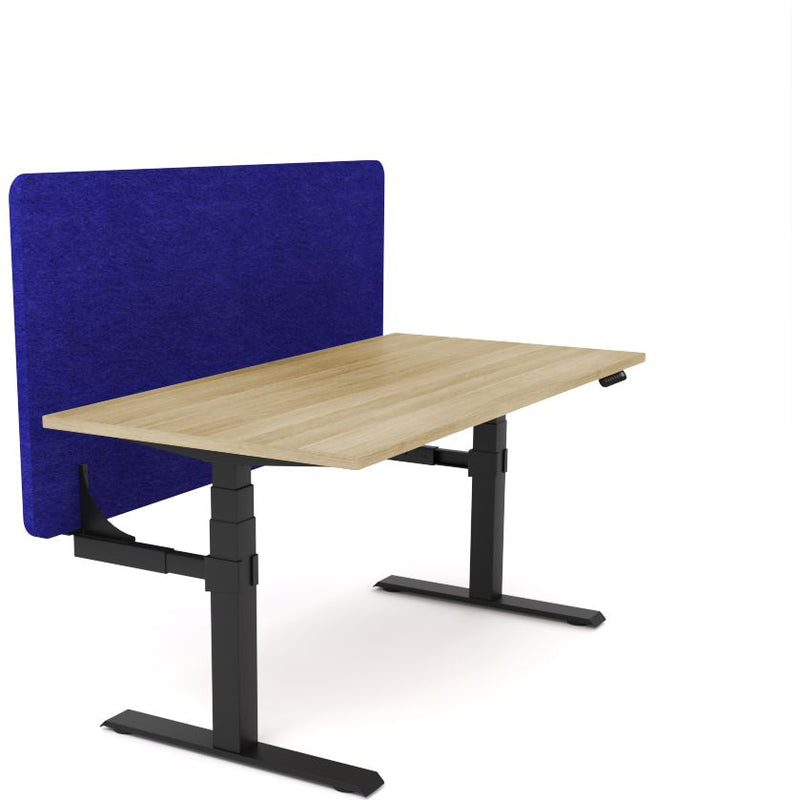 Dynamo Plus - Electric Height Adjustable Single Workstation With Screen (Blue Screen)