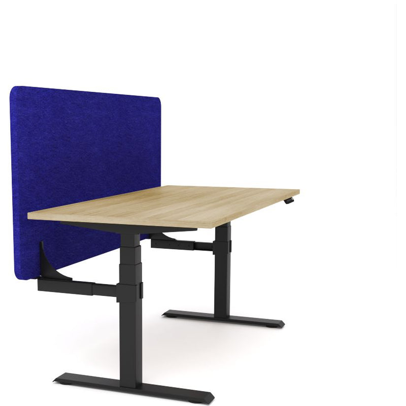 Dynamo Plus - Electric Height Adjustable Single Workstation With Screen (Blue Screen)